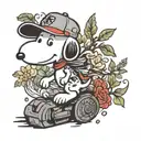 snoopy tattoo design idea