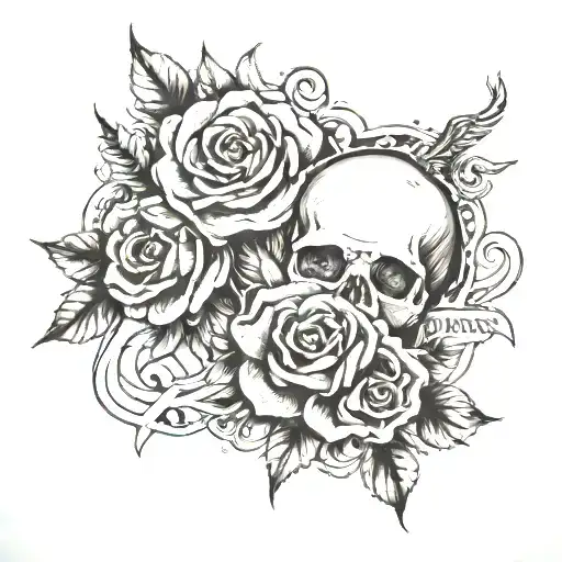 use my name ande date of death tattoo design idea