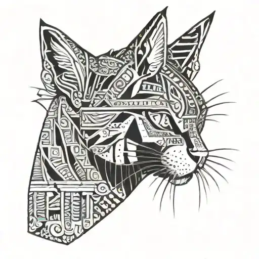 Egyptian Cat Tattoo tattoo design idea