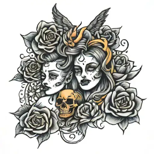 Thank you to the one who went with you. tattoo design idea