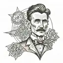 nikola tesla tattoo design idea
