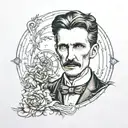 nikola tesla tattoo design idea
