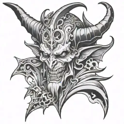 Devil Baal mephisto tattoo design idea