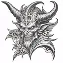 Devil Baal mephisto tattoo design idea