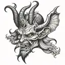 Devil Baal mephisto tattoo design idea