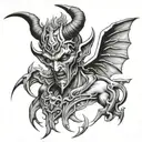 Devil Baal mephisto tattoo design idea