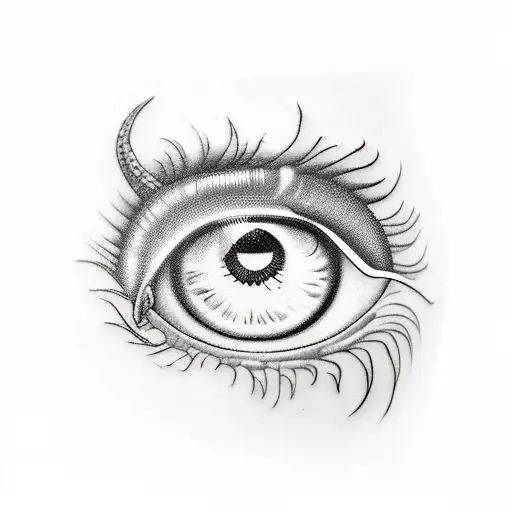 dragon eye tattoo design idea