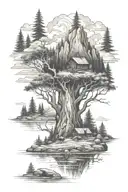 Northeastern wilderness tattoo design idea