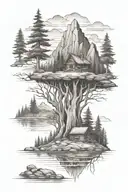 Northeastern wilderness tattoo design idea