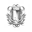 beer Olympic logo tattoo design idea