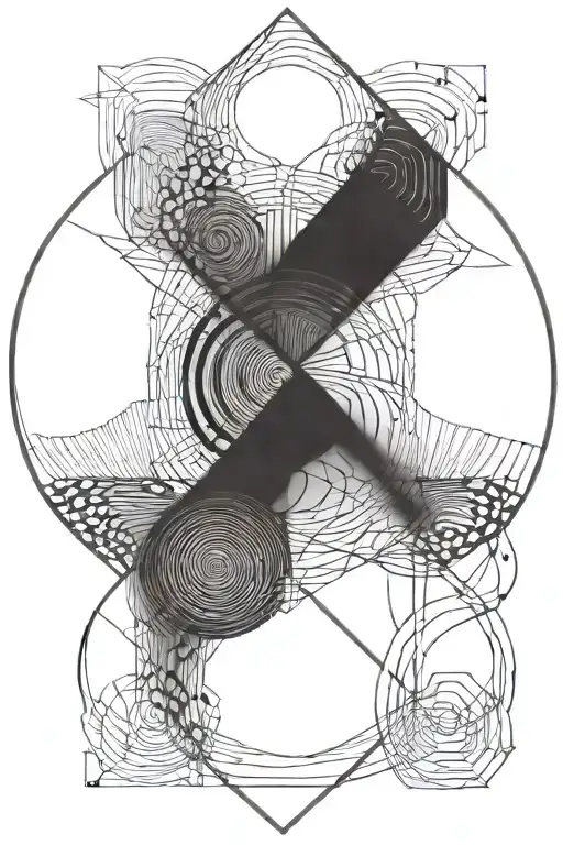 circular hypnotic lines  tattoo design idea