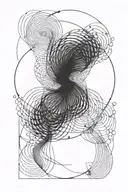 circular hypnotic lines  tattoo design idea