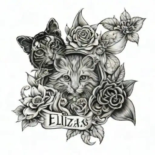 create something for my kids names (Eliza,Ellie,Ozzy) tattoo design idea