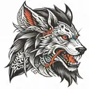 lobo tattoo design idea