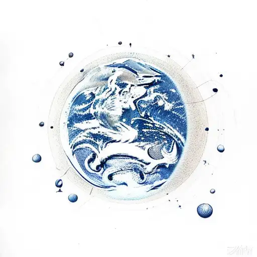 pale blue dot tattoo design idea