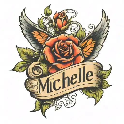 Michelle name tattoo tattoo design idea