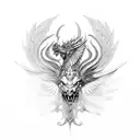 chimera, bellerophon, pegasus, hell gate, life tree tattoo design idea