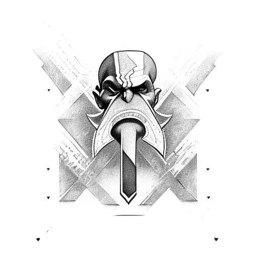 kratos greek tattoo design idea