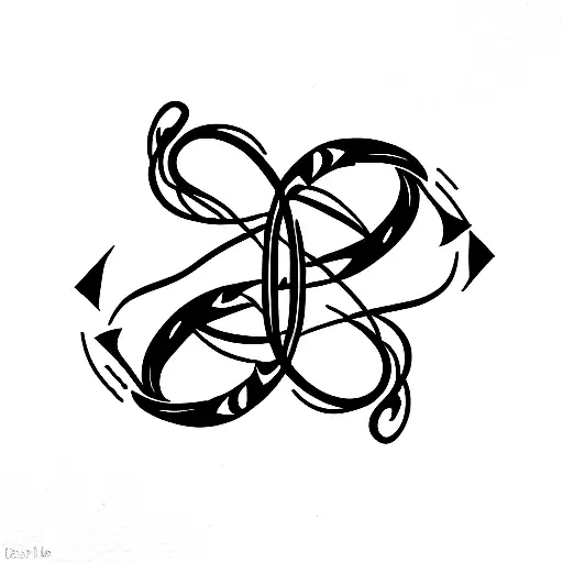 gemini Aries vines tattoo design idea