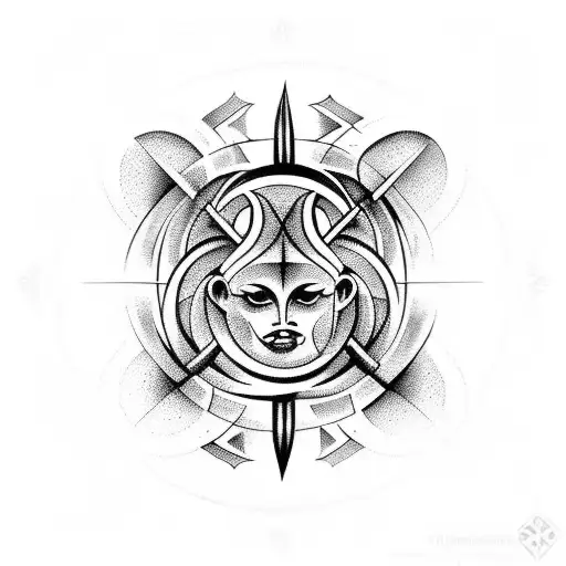 gemini Aries vines tattoo design idea