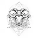 Aries and Gemini tattoo design idea