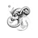 Aries and Gemini tattoo design idea