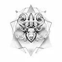 Aries and Gemini tattoo design idea