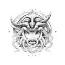 Aries and Gemini tattoo design idea