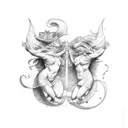 gemini  tattoo design idea