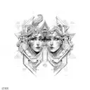 gemini  tattoo design idea