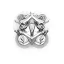 gemini aries June birthstone April birthstone tattoo design idea