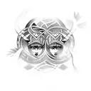Gemini  tattoo design idea