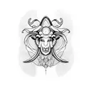 Aries Gemini family tree tattoo design idea