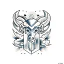 Aries and Gemini tattoo design idea