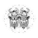gemini Aries tattoo design idea