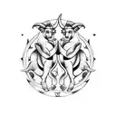gemini Aries tattoo design idea