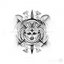 gemini Aries vines tattoo design idea