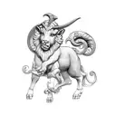 Aries and Gemini tattoo design idea
