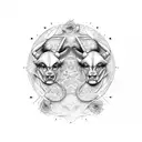 gemini Aries  tattoo design idea