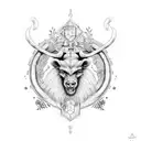 family tree Gemini Aries  tattoo design idea