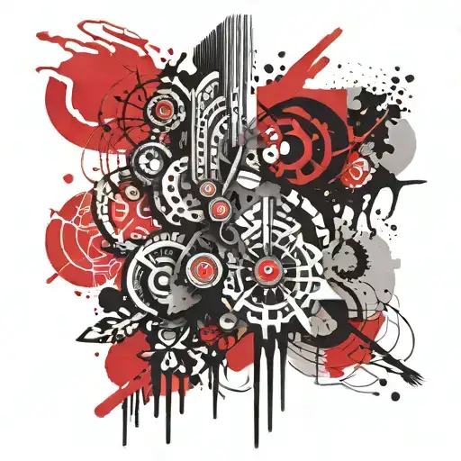 Russian tribal patterns tattoo design idea
