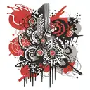 Russian tribal patterns tattoo design idea