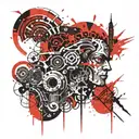 Russian tribal patterns tattoo design idea