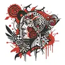 Russian tribal patterns tattoo design idea