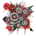 Russian tribal patterns tattoo design idea