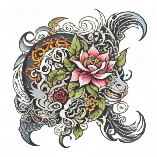 the word Rajaa with an incredible art that displays all the difficulties we went through tattoo design idea