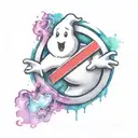 Ghostbusters logo incorporated tattoo design idea