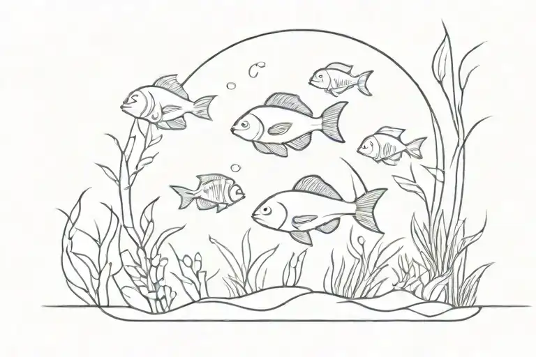 Aquarium tattoo design idea