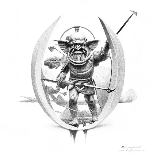 David vs Goliath tattoo design idea