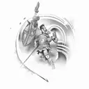 David vs Goliath tattoo design idea